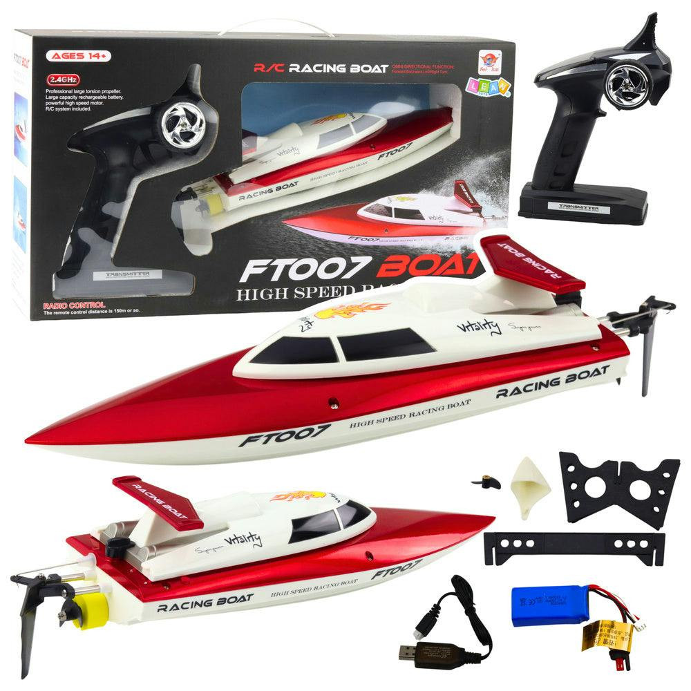 Barco RC Vitality FT007 Branco Vermelho 1:16