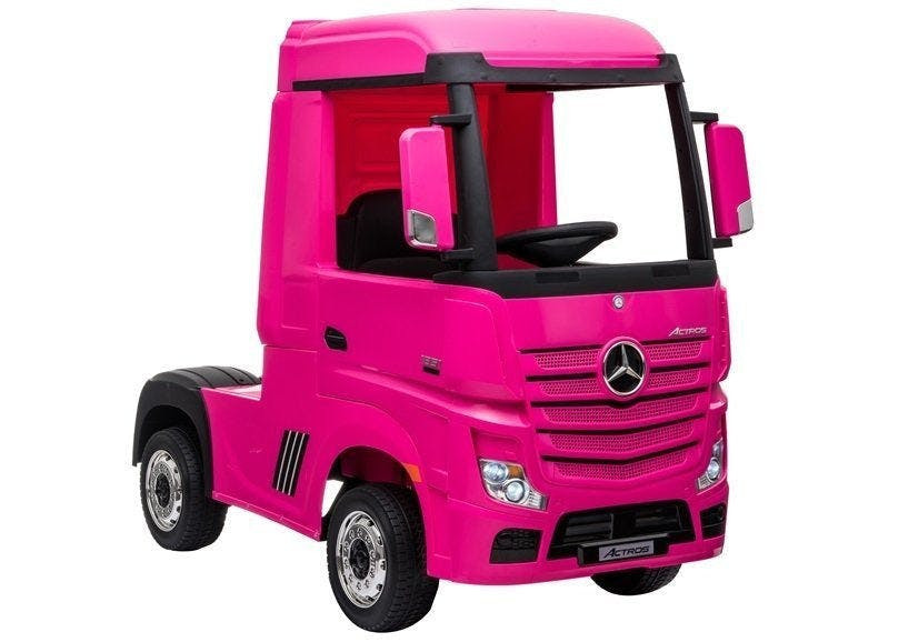 Camião elétrico infantil Mercedes Actros rosa 4x4
