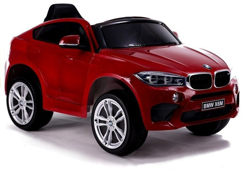 Carro elétrico infantil BMW X6 vermelho pintado