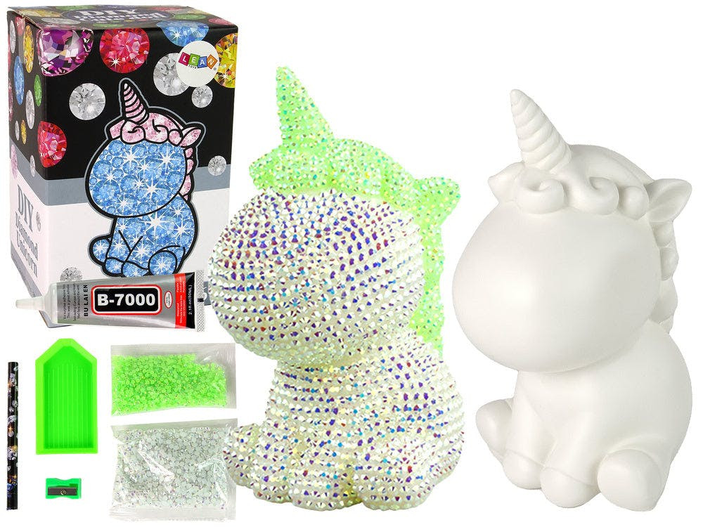 Kit criativo unicórnio diamantes verde