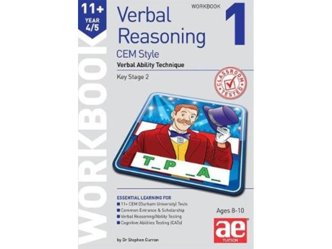11+ Verbal Reasoning Year 4/5 CEM Style Workbook 1 de Dr Stephen C Curran, Katrina MacKay, Autumn McMahon (Inglés)