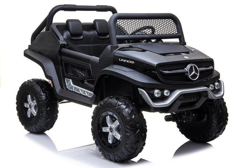 Carro elétrico infantil Mercedes Unimog preto