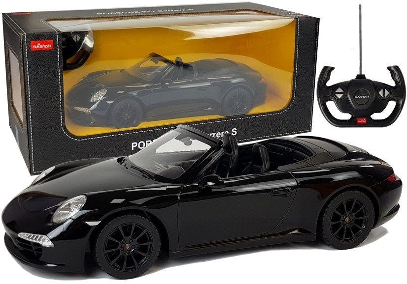 Carro telecomandado Porsche 911 Carrera S Rastar 1:12 preto