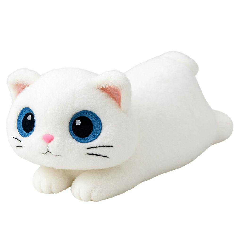 Peluche Gato Olhos Grandes Branco 45cm
