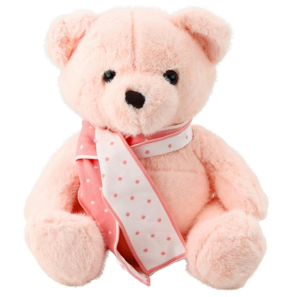 Peluche Urso com Cachecol Rosa 35cm