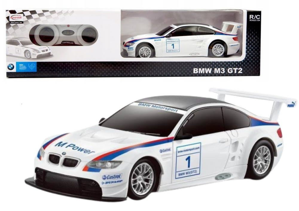 Carro RC 1:24 BMW M3 GT2 branco