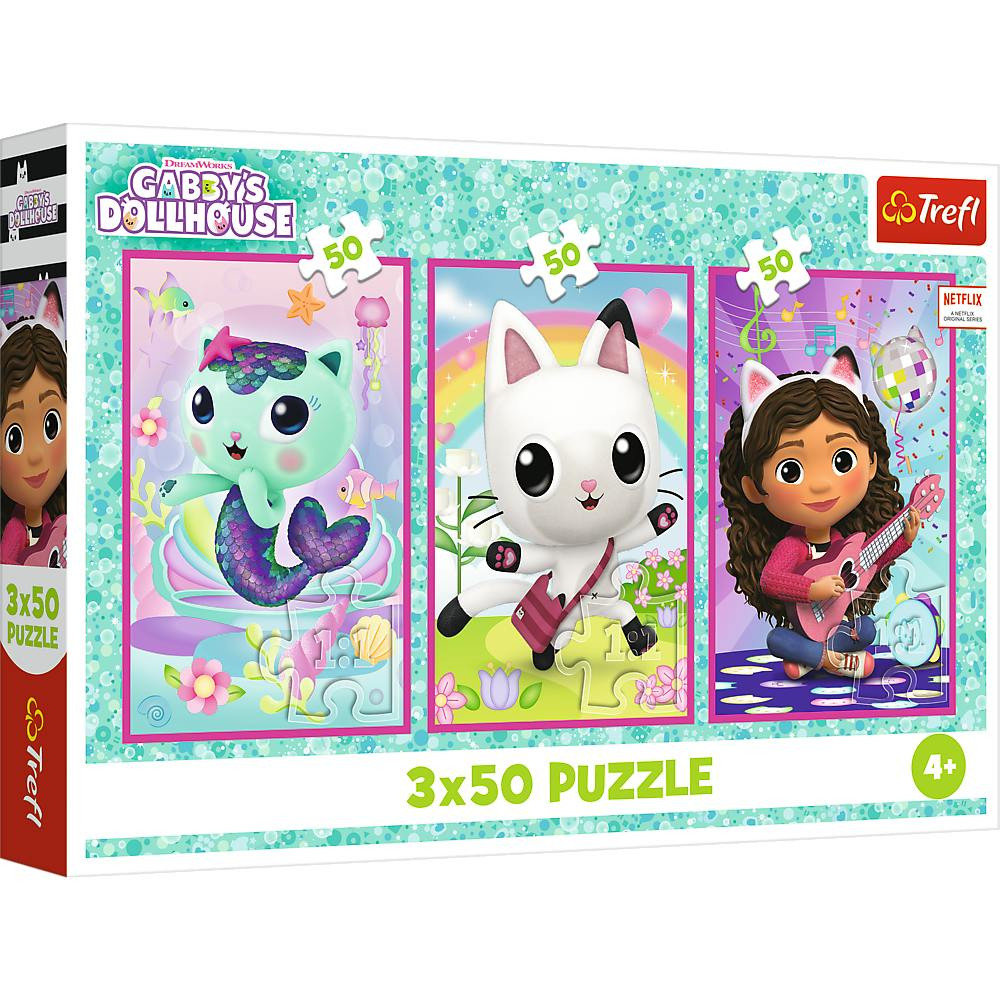Puzzle 3x50 Gabby’s Dollhouse Trefl 34876