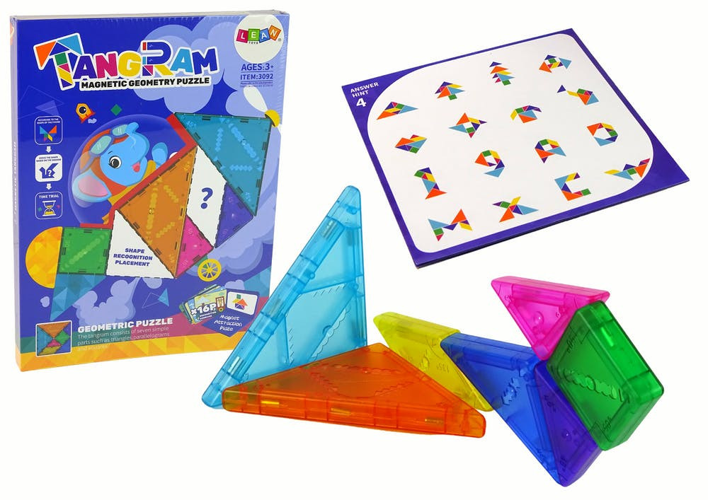 Puzzle tangram magnético 7 peças