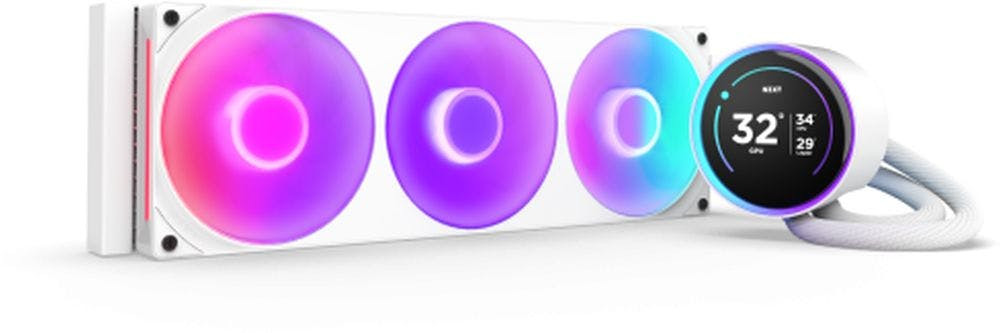 NZXT Kraken Elite 360 RGB Procesador Sistema de refrigeración líquida todo en uno 12 cm Blanco 1 pieza(s)