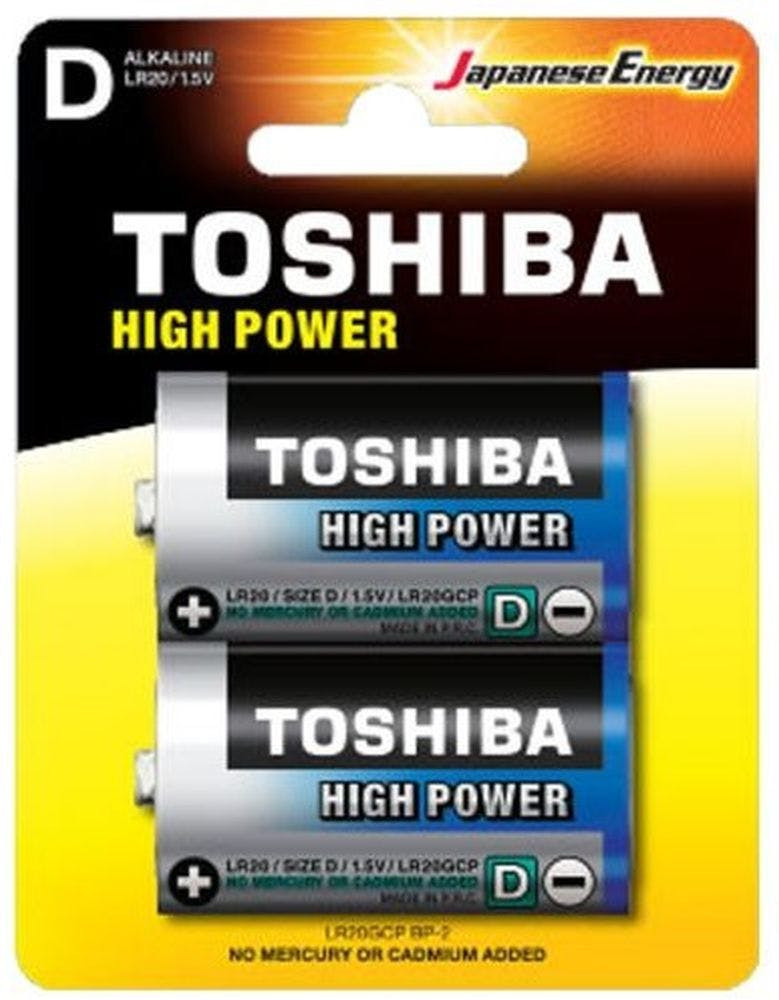 Toshiba Lr20Gcp Bp-2 Pilha Bateria Descartável D Alcalino