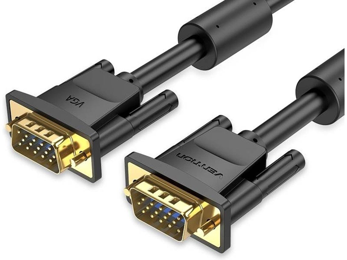Cabo VENTION VGA (3+6) Macho para Macho de 2 m - Preto