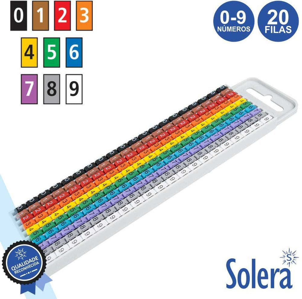 Identificador De Cabos 20 Filas De 0 A 9 1.5-2.5Mm² Solera