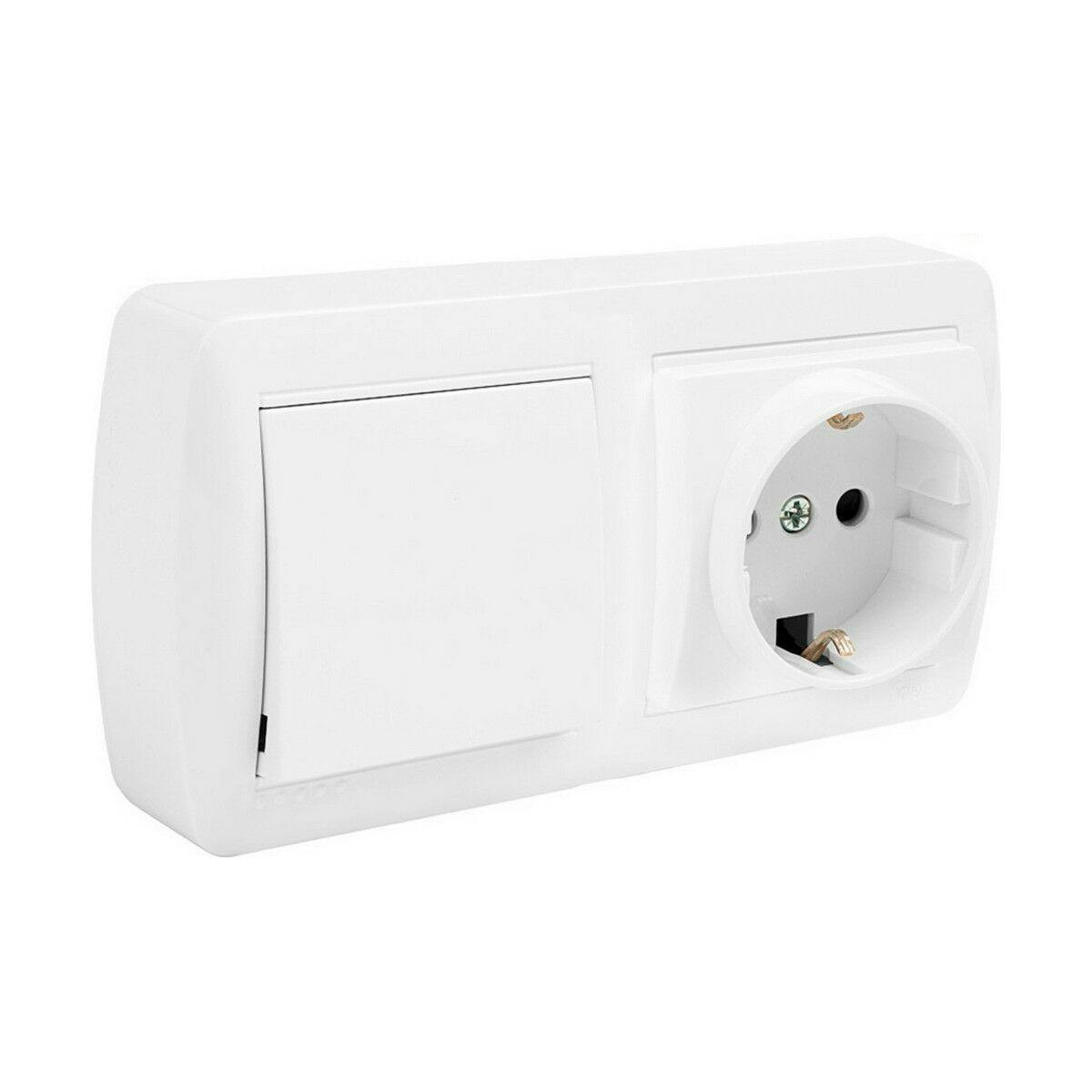 Interruptor E Tomada De Parede 10A 250V Solera