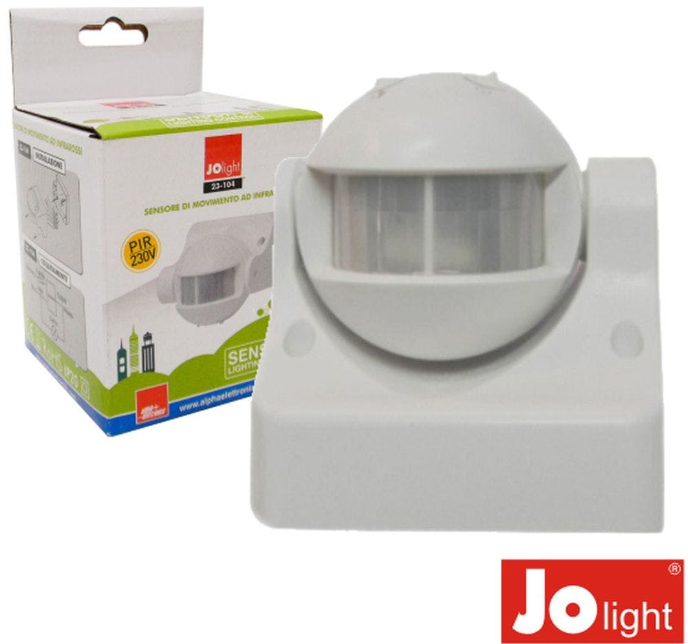Detector De Movimentos Pir De Parede Branco Jolight