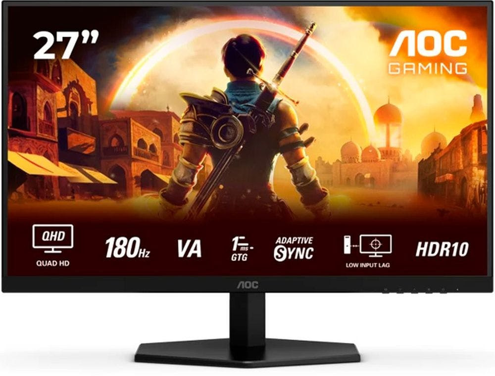 Q27G42XNE :AOC MONITOR VA 27" 16:9 QHD 180HZ HDMI DP COLUNAS Q27G42XNE