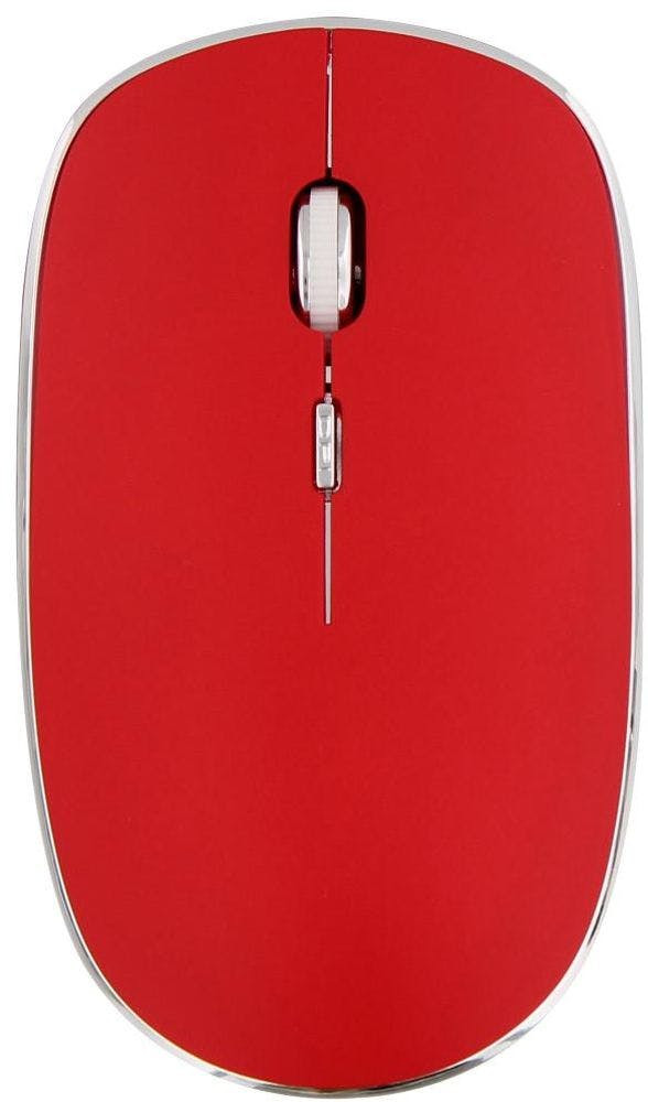 Mouse óptico sem fio Tnb Rubby 1600 DPI, vermelho/prateado.