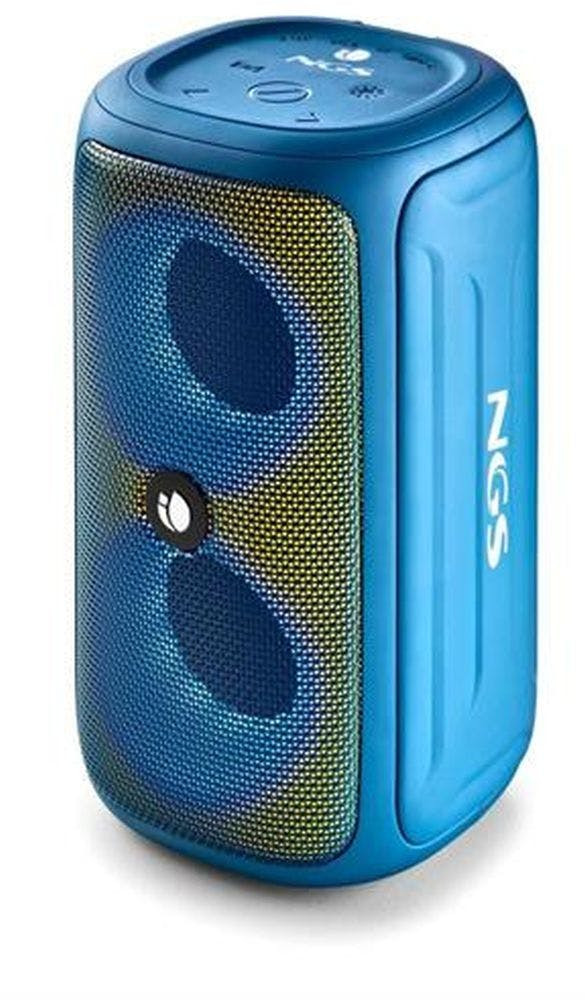 Ngs Roller Beast Azure: Coluna Sem Fios Resistente a Salpicos Ipx5 Compatível com Tecnologia Bluetooth. 32W. Led. 7H Di Autonomia. Cor Azul.