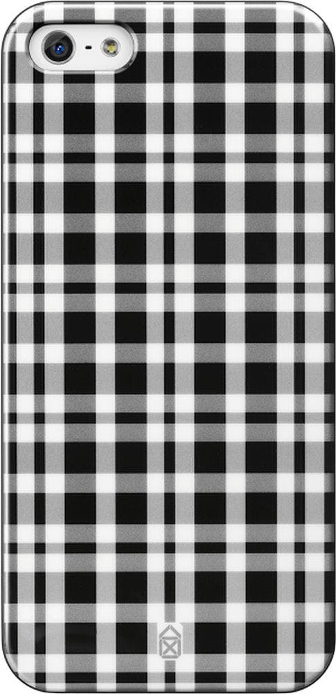 SS43680 :Case Scenario - Boy&Girl clip-on iPhone 5/5s/SE (grey check)