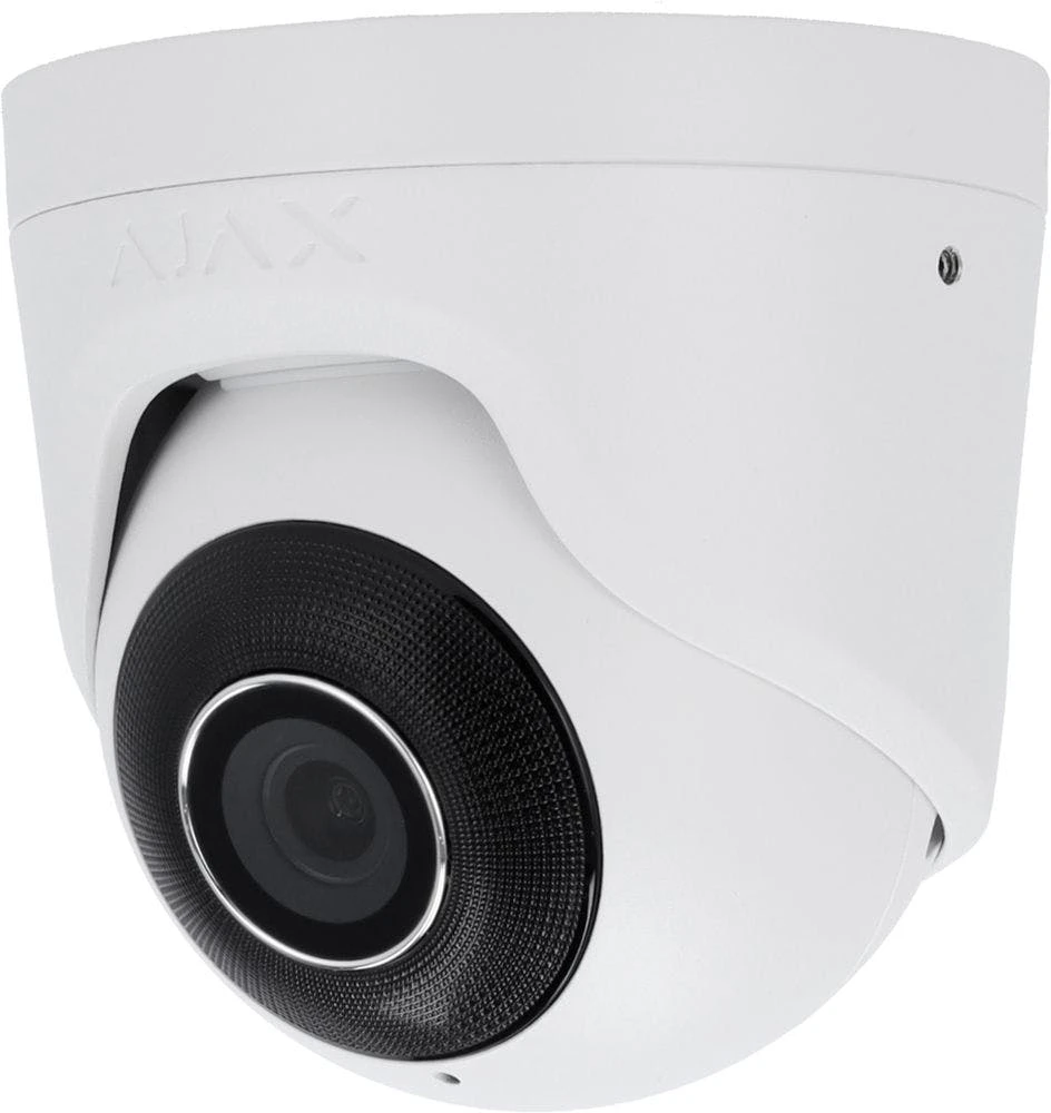 Câmara IP Turret 8 Megapixel Ajax IP - Progressive Scan CMOS - Lente 2.8 mm, ranhura MicroSD até 256GB - LEDs IV 50m, PoE 802.3at - IA - Branco