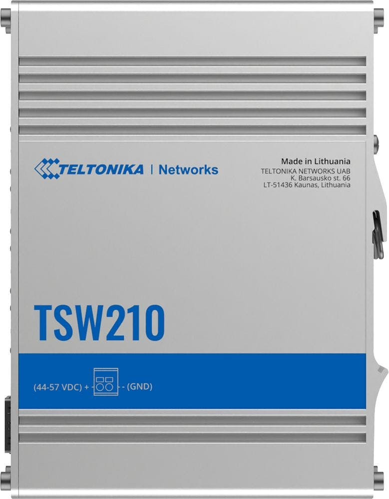 TSW210000010 :Teltonika TSW210 Industrial Gigabit Switch 2x SFP