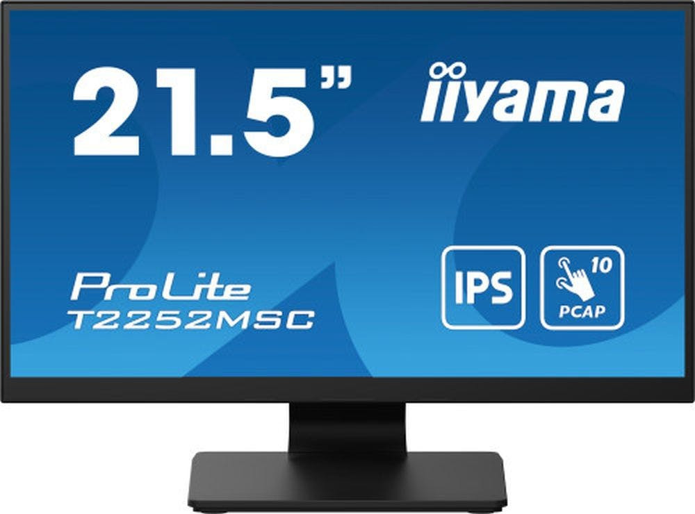 T2252MSC-B2 :iiyama ProLite T2252MSC-B2 pantalla para PC 54,6 cm (21.5") 1920 x 1080 Pixeles Full HD LCD Pantalla táctil Negro