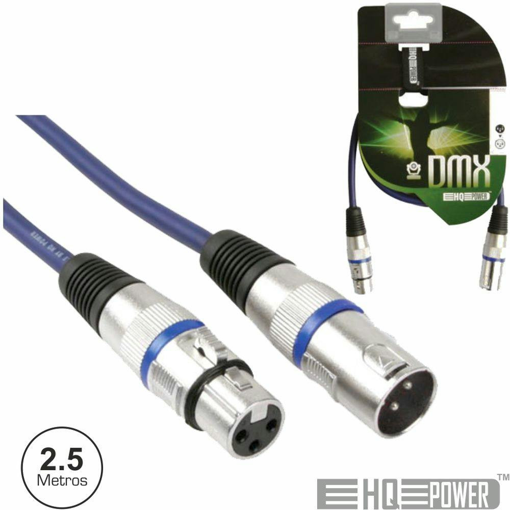 Cabo de Áudio HQ POWER (2.5 m - XLR-XLR - Preto)