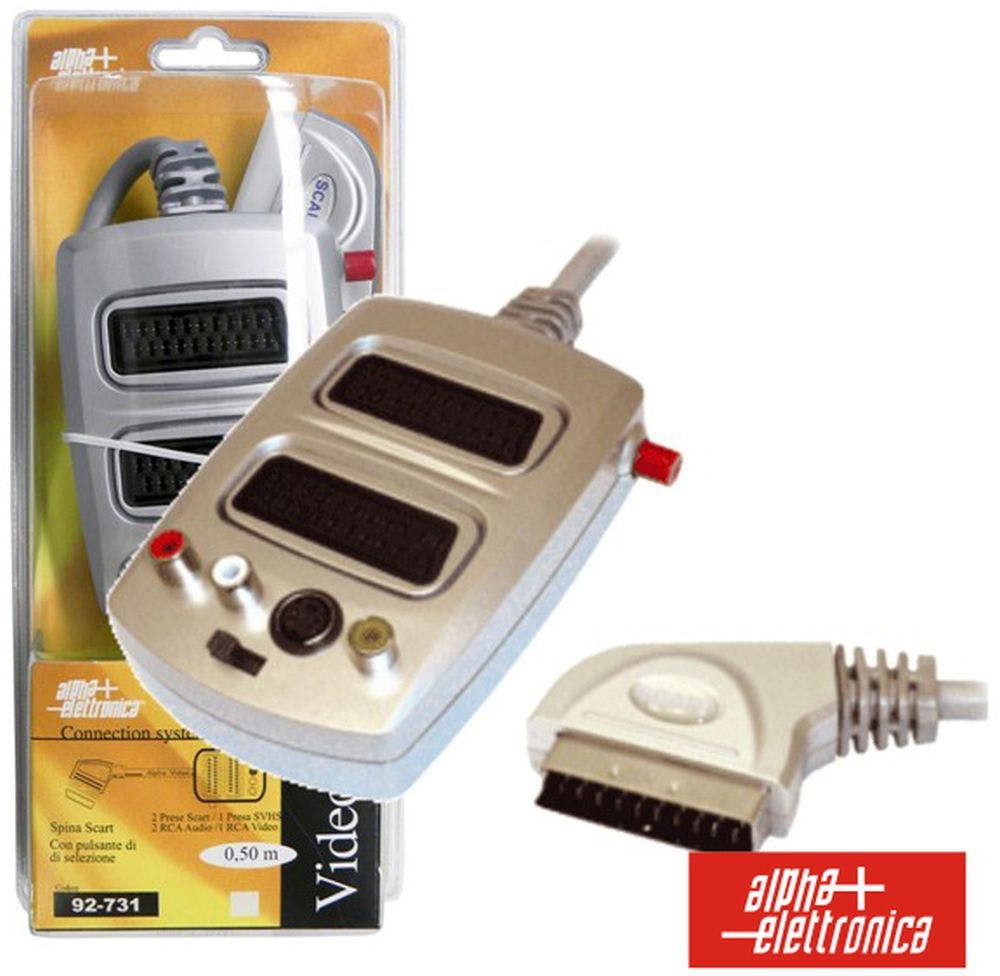 Distribuidor Comutador Scart /2X Scart/3X Rca/Svhs 0,5 Mts