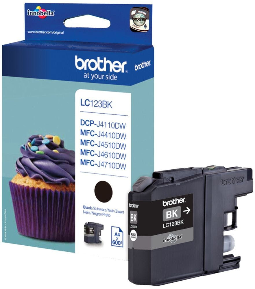 Cartucho de Tinta Original Brother LC123 Preto - LC123BKBP