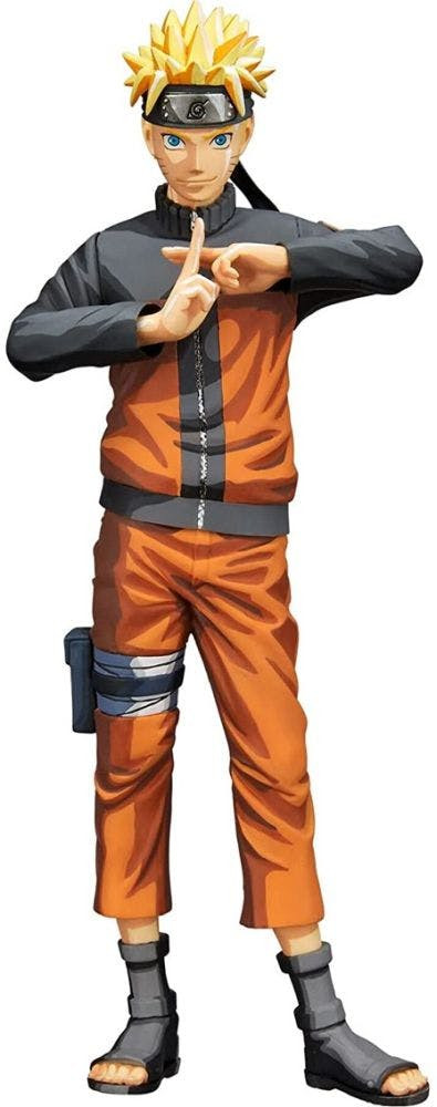 Banpresto Grandista Naruto Shippuden Naruto Uzumaki - Figura de Coleção - Altura 27cm aprox. - Fabricada em PVC e ABS