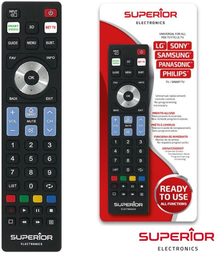 Comando TV Universal SUPERIOR (Para Sony, Panasonic, Samsung, Philips)