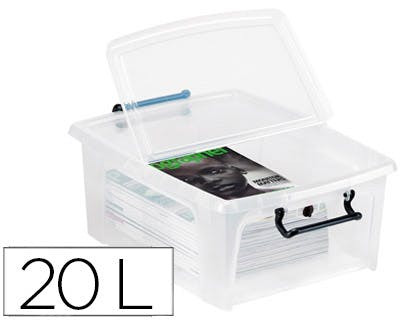 Modulo de Armazenamento Cep com Tampa Poliestireno Transparente Capacidade 20 L 460X170X190 mm