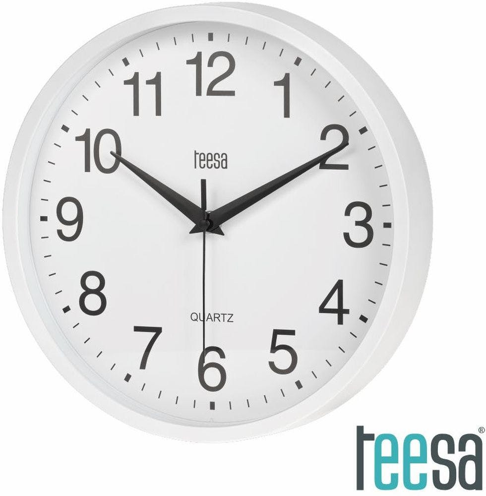 Relógio de Parede 25Cm Branco Teesa