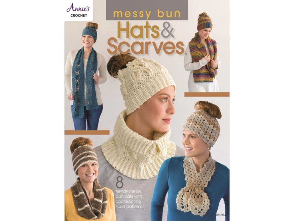 Messy Bun Hats & Scarves de Annie's Crochet (Inglés)