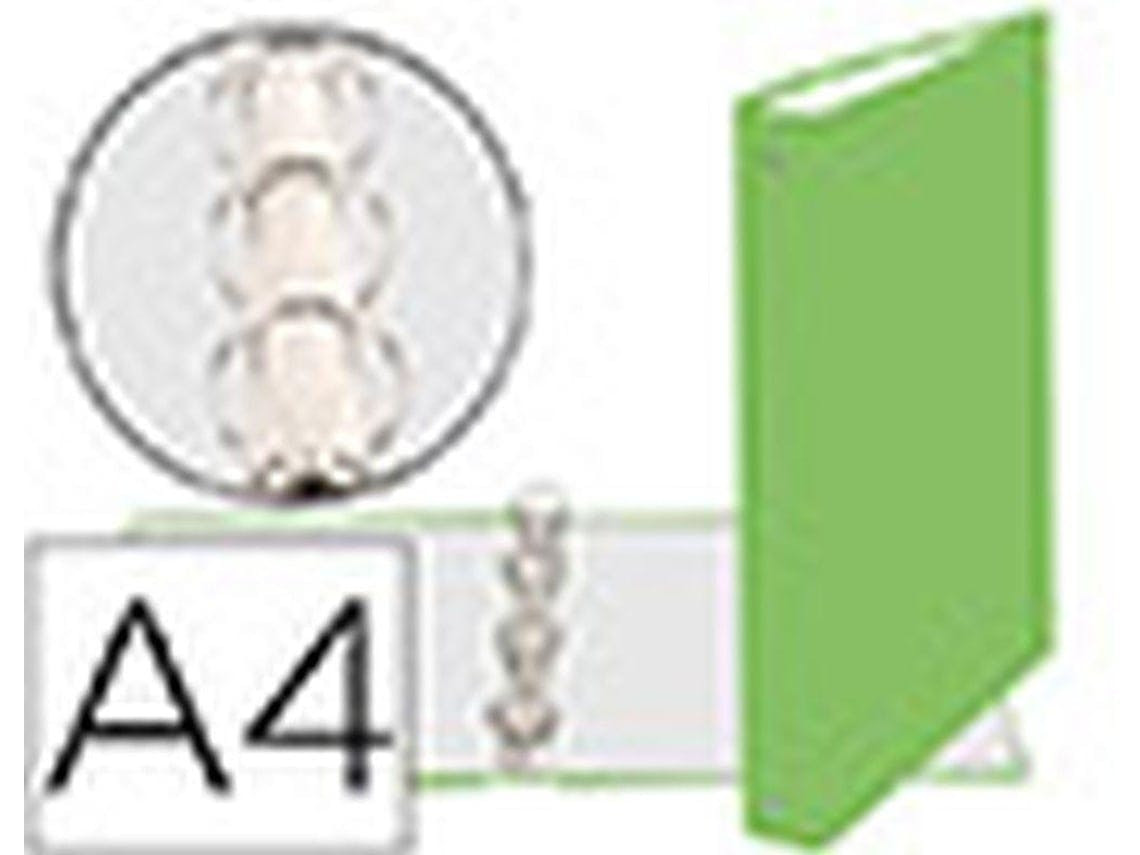 Carpeta de 4 Anillas 30Mm Redondas Exacompta Din A4 Carton Forrado Verde Anis Preco Uni. Venda Multiplos 1