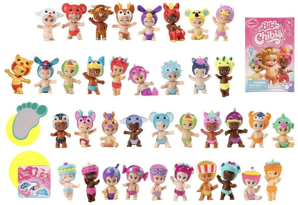 ELB93401 Pacote de bibis chibis individuais 1 unidade aleatória