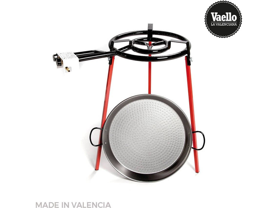 Set Frigideiras VAELLO Polidas 46Cm com Tripode e Queimador Gas 400Mm