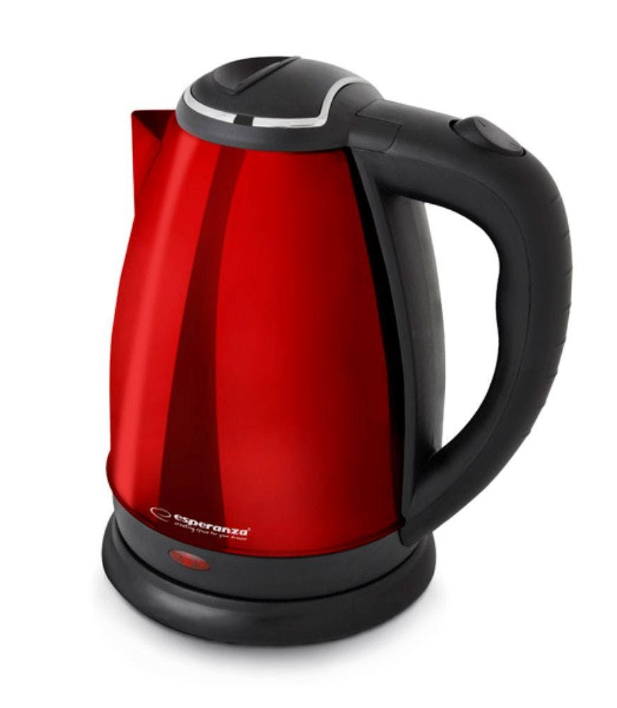 Chaleira ESPERANZA Ekk113R Preto Vermelho Aço Inoxidável Plástico 1800 W 1,8 L