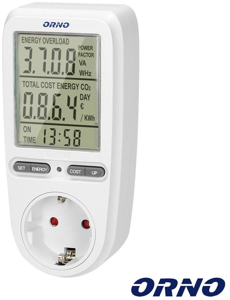 Medidor Digital de Custos de Energia Potência Corrente Frequência ... 3680W Orno