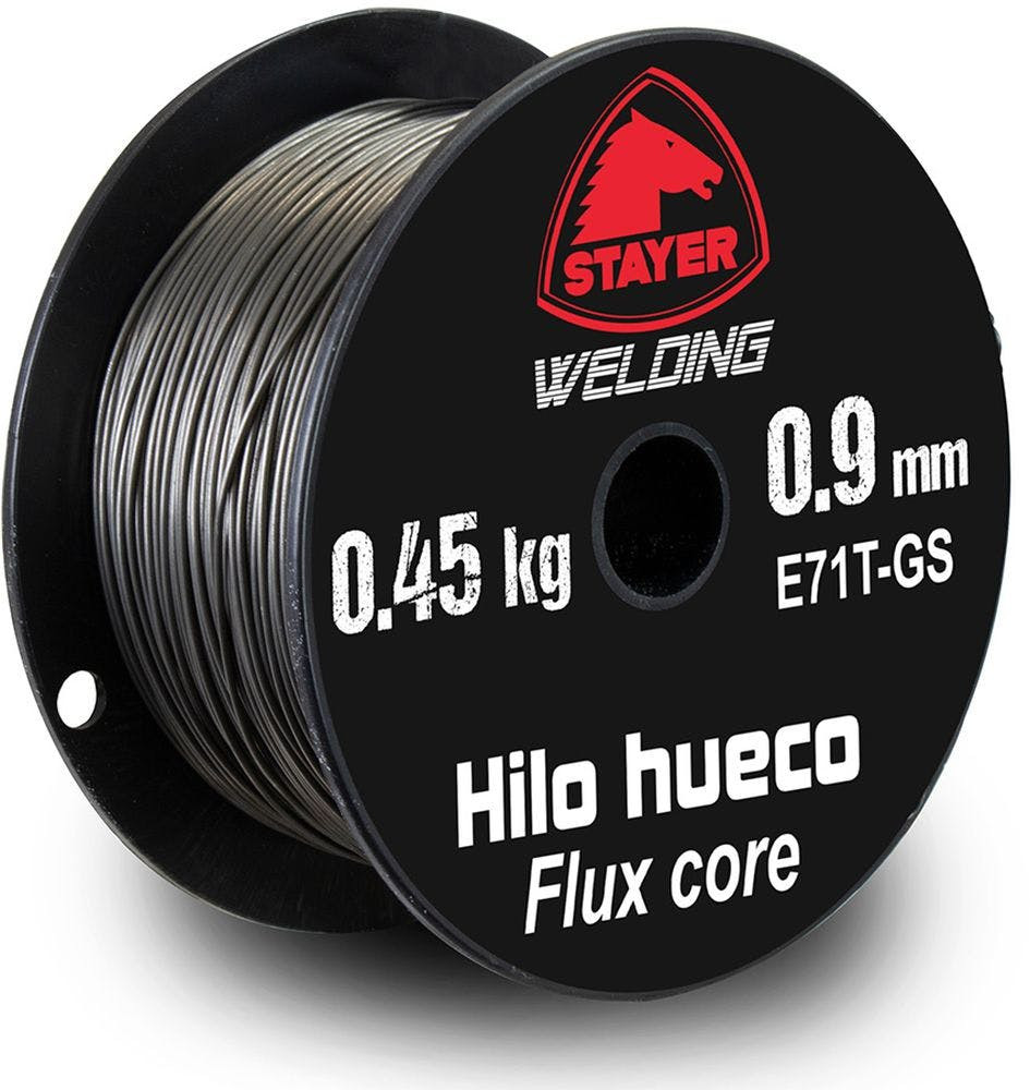 Bobina de Núcleo de Fluxo 0,9 Mm 0,45 Kg de Fio Oco para Soldagem Mig STAYER