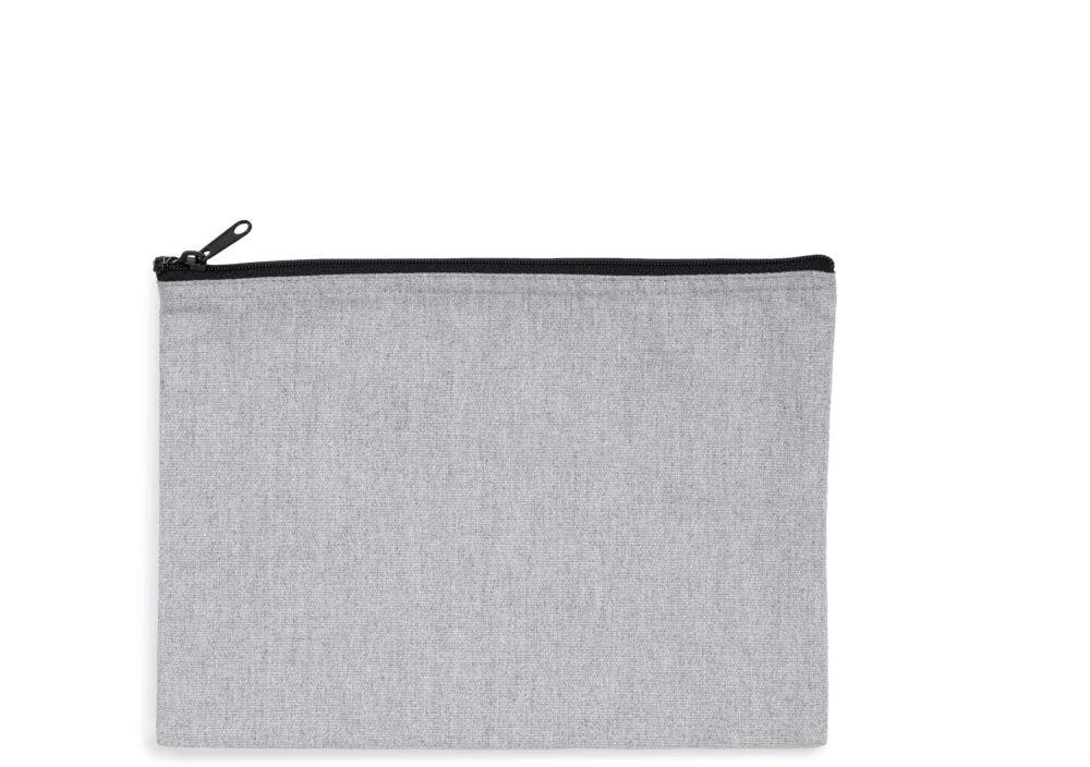 KI5701 Bolsa/Pochette com fecho em material reciclado tam: L cor:Pebble Grey / Black Night :Kimood