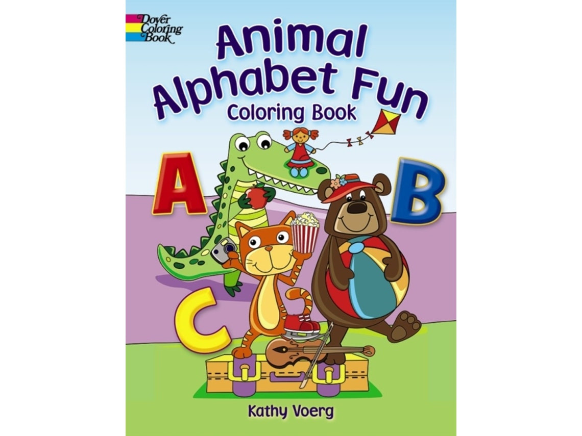 Animal Alphabet Fun Coloring Book de Kathy Voerg (Inglés)