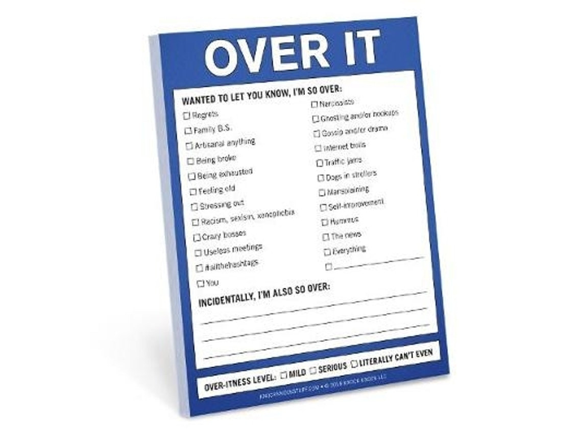 Over It Nifty Note by Created by Knock Knock (English)