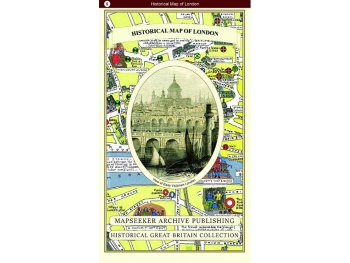 Mapa histórico de Londres por Created by Mapseeker Publishing Ltd (Inglés)