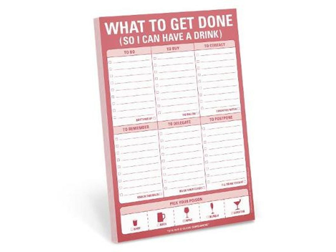 What To Get Done bloc de notas de Knock Knock (Inglés)