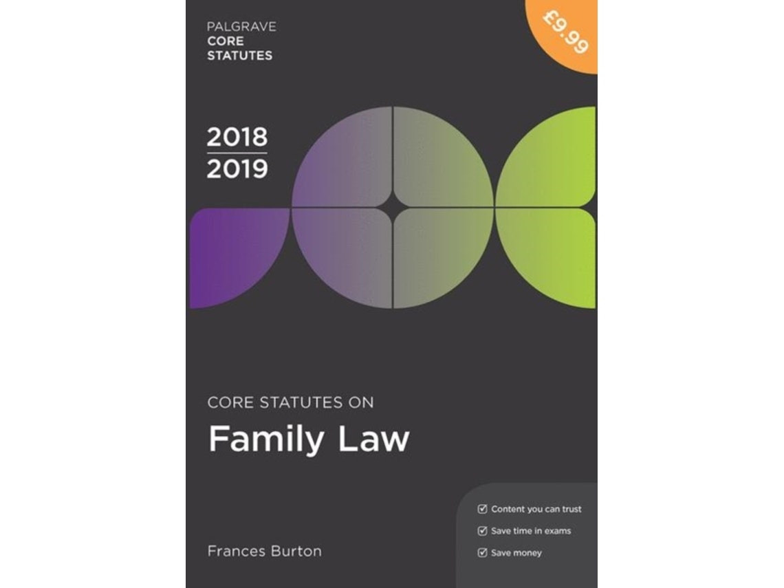 Core Statutes on Family Law de Frances Burton (Inglés)