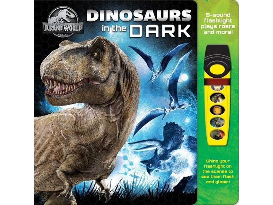 Jurassic World: Dinosaurs in the Dark Glow Flashlight by P I Kids (English)