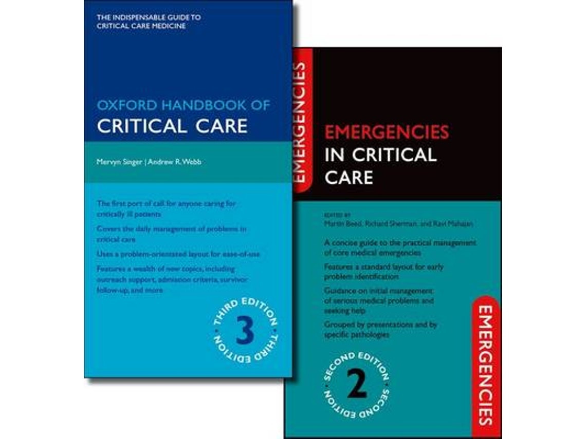 Oxford Handbook of Critical Care y Emergencies in Critical Care de Singer y Webb (Inglés)
