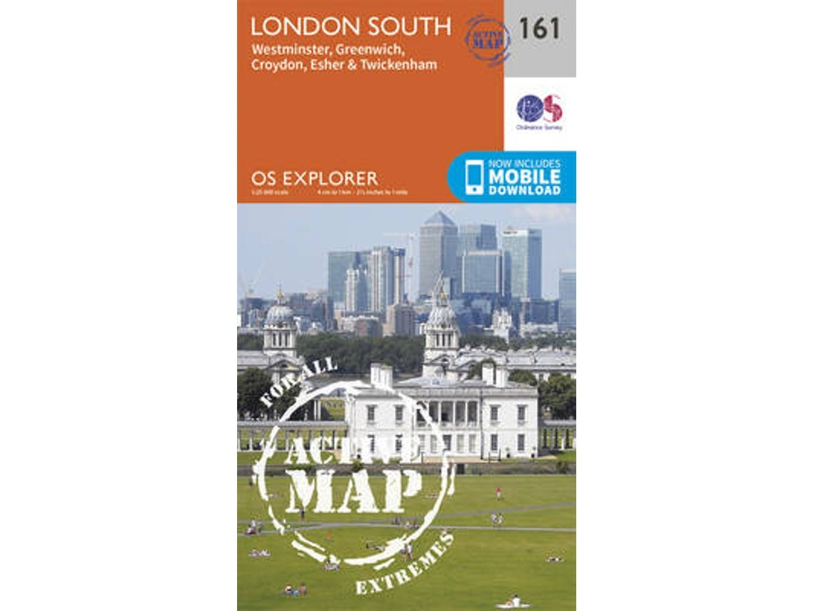 London South: Westminster, Greenwich, Croydon, Esher y Twickenham de Ordnance Survey (Inglés)
