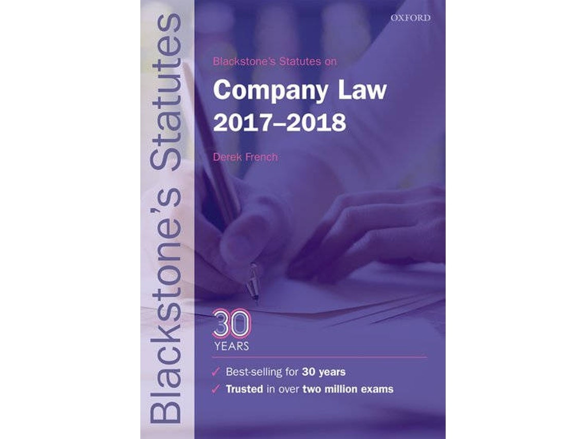 Blackstone's Statutes on Company Law de Derek French (Inglés)