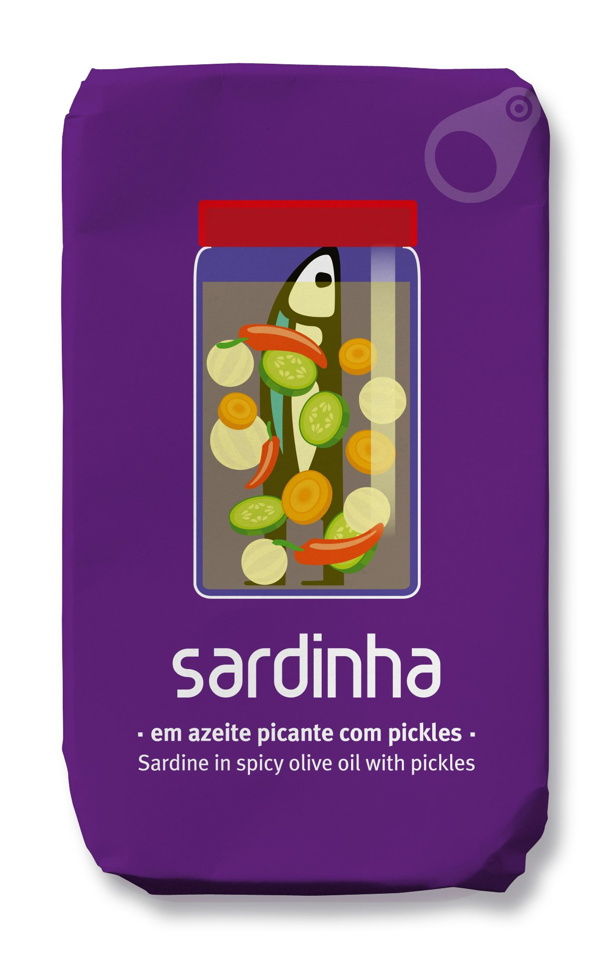 Sardinas picantes en aceite con encurtidos